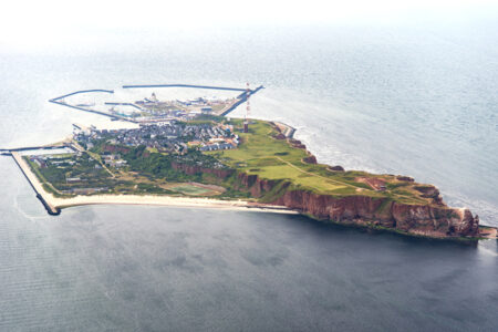 Luftansicht von der Insel Helgoland